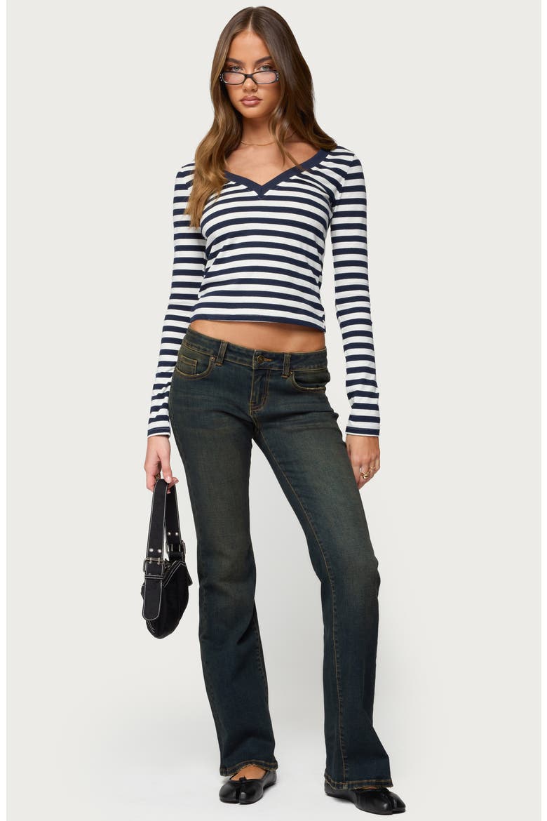 Solly Stripe Long Sleeve Shirt, Alternate, color, NAVY-AND-WHITE