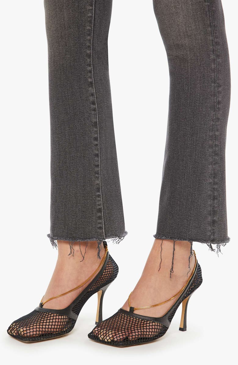MOTHER The Hustler High Waist Fray Hem Ankle Bootcut Jeans, Alternate, color, Can You Call My Phone
