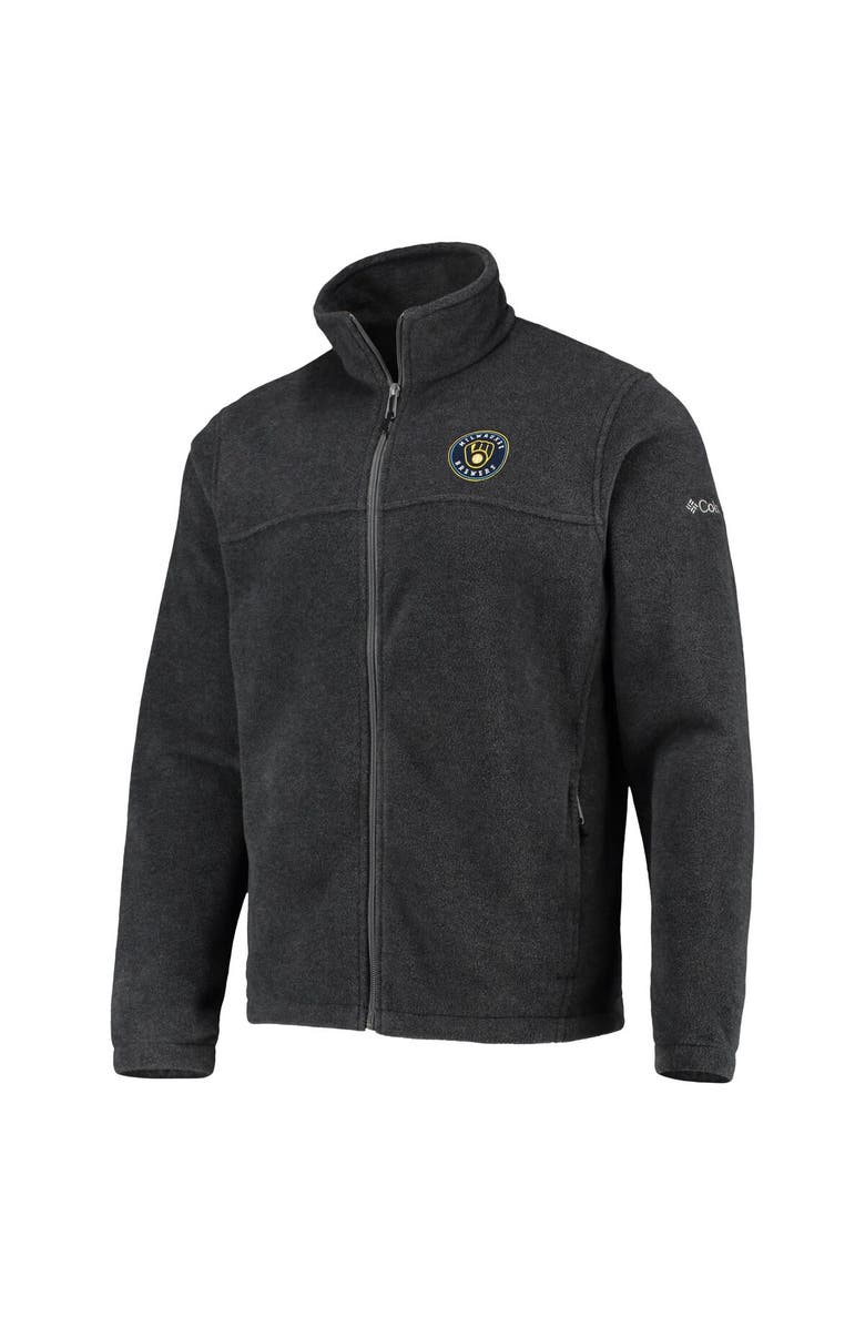 Columbia Men's Columbia Charcoal Milwaukee Brewers Full-Zip Flanker Jacket, Alternate, color,
