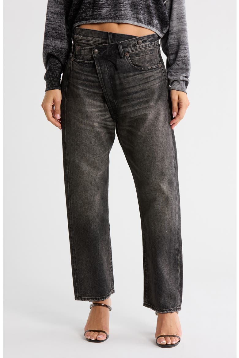 Crossover Straight Leg Jeans, Main, color, ARVIN BLACK