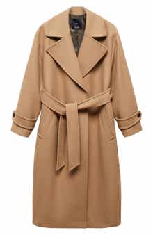 Belted Wool Blend Coat
