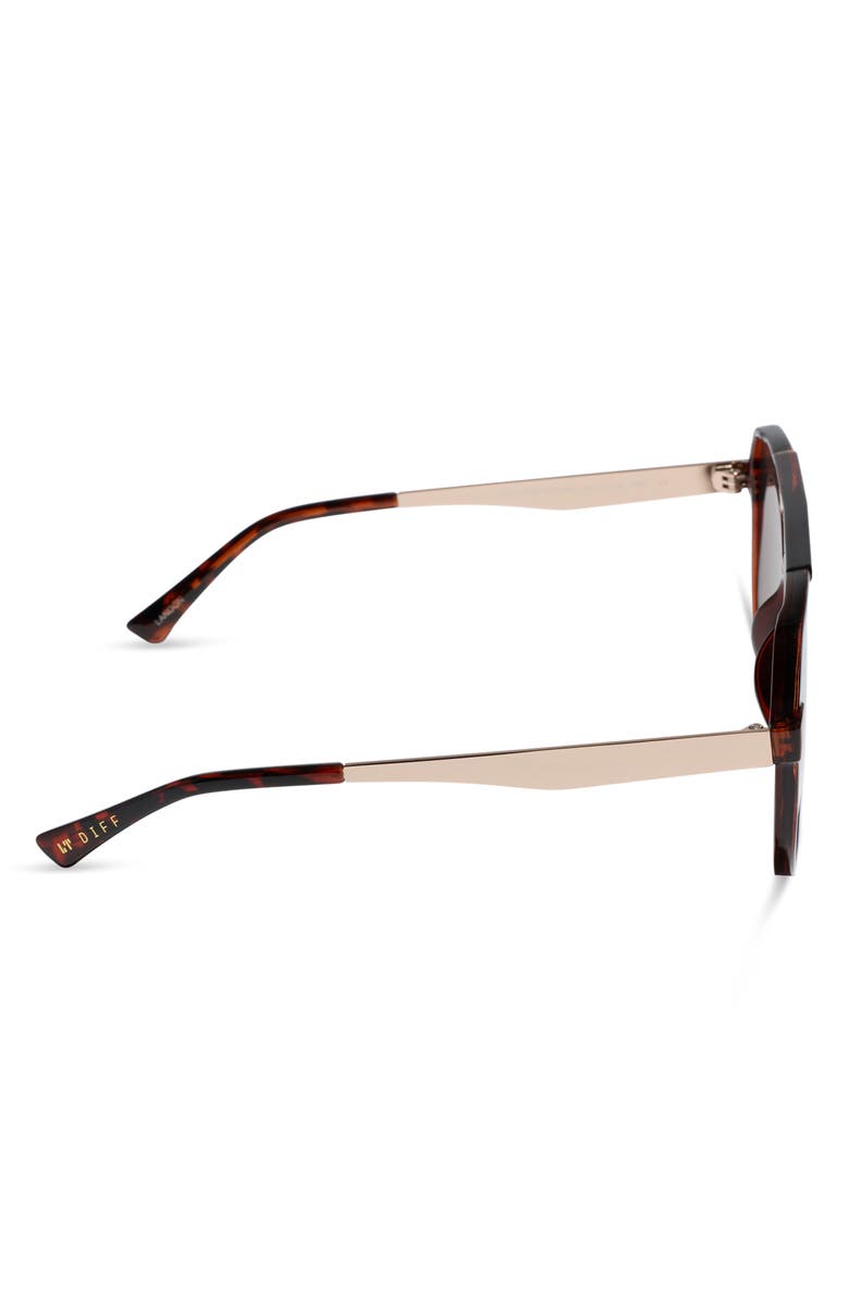 DIFF 59mm Landon Aviator Sunglasses, Alternate, color, Dark Tortoise Brown Light Gold