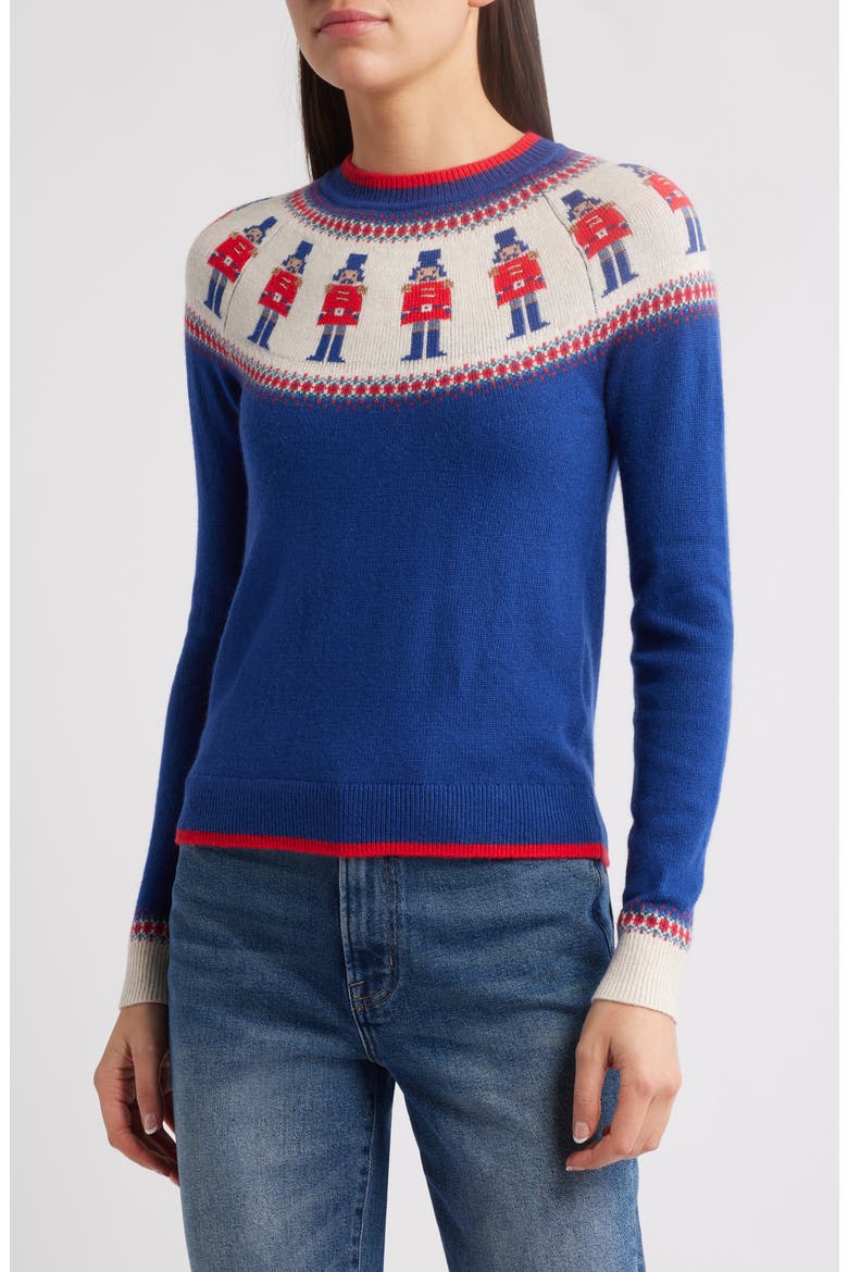 Edie Holiday Fair Isle Sweater, Main, color, NAVY SOLDIERS