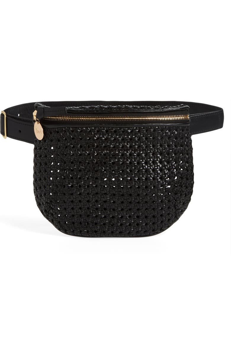 Clare V. Woven Leather Belt Bag, Main, color,