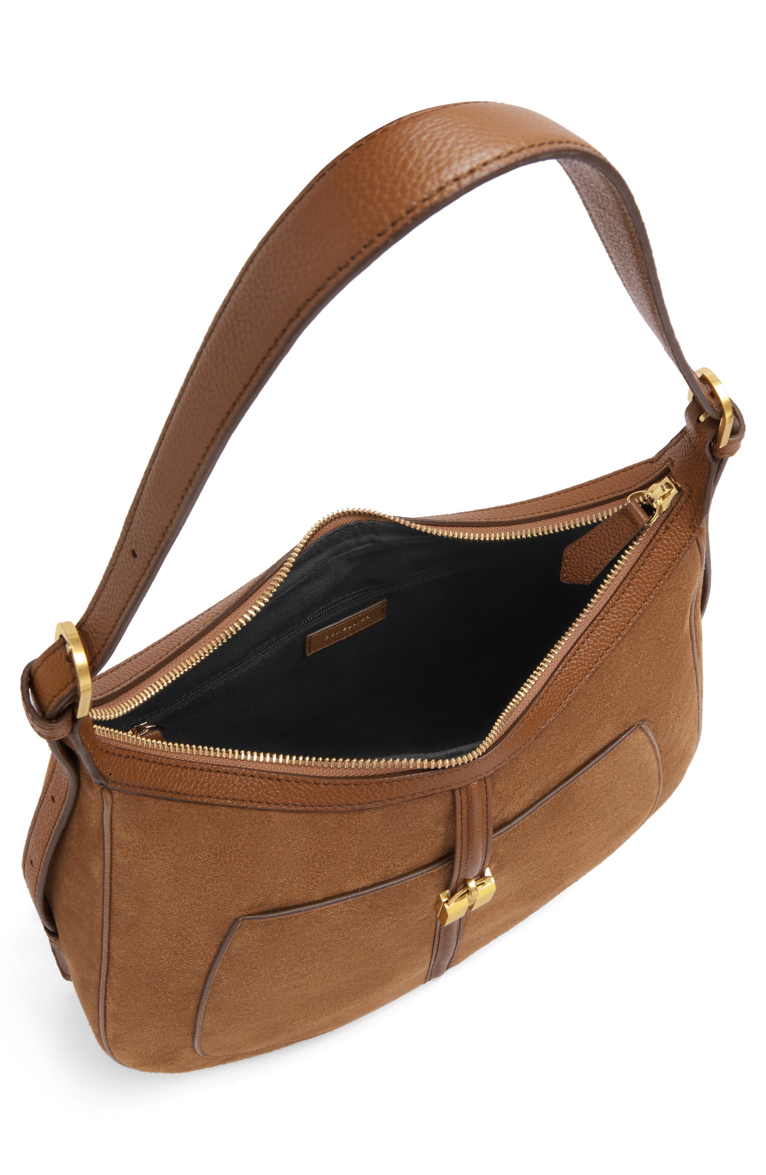DeMellier Siena Leather Hobo Bag, Alternate, color, Deep Tan