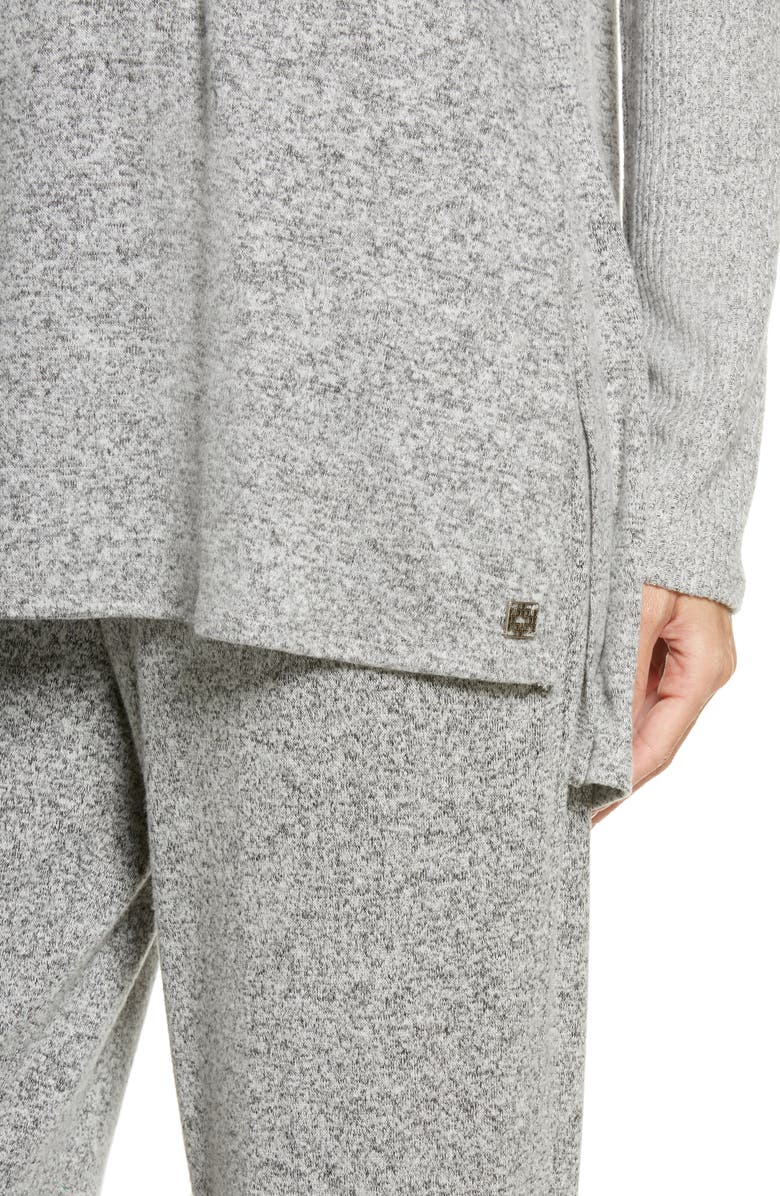 Natori V-Neck Knit Tunic, Alternate, color, Ht. Grey