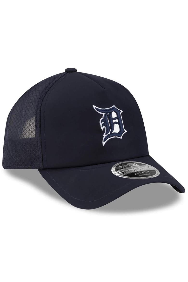 Men's New Era Navy Detroit Tigers 2026 Batting Practice Apex 9FORTY Adjustable Trucker Hat, Alternate, color, Navy