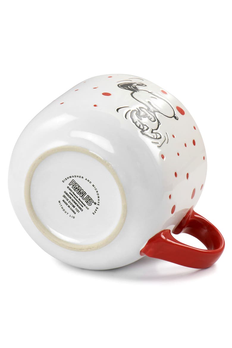 Freckled Joy 25oz Stoneware 4 Piece Soup Cup and Lid Set, Alternate, color, White