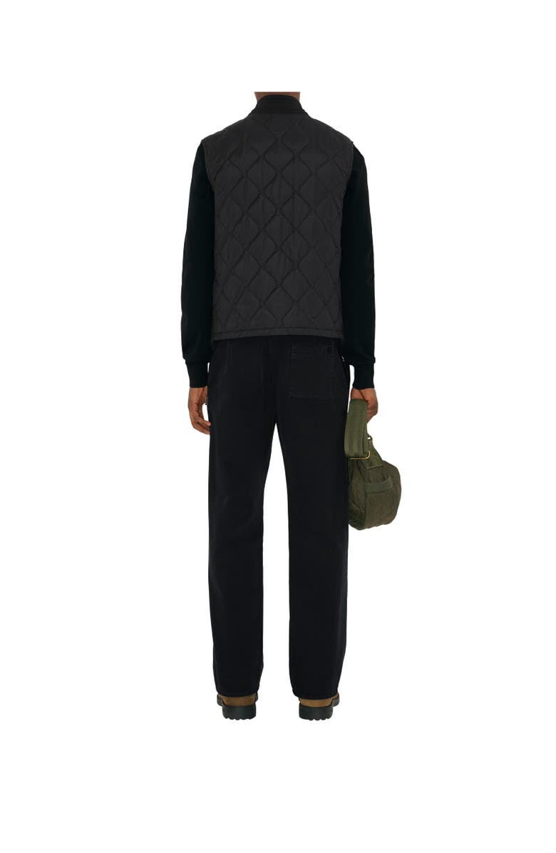 Burberry Quilted Nylon Gilet, Alternate, color, Black