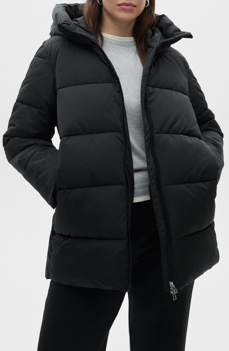 MANGO Quilted Hooded Puffer Coat, Main, color,