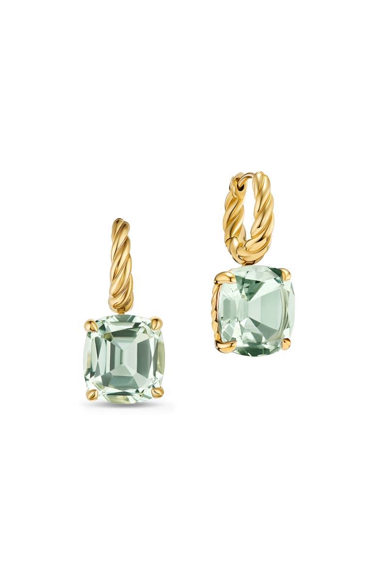 David Yurman Marbella Drop Earrings in 18K Yellow Gold, Alternate, color, New Prasiolite