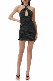 AFRM Amherst Smocked Halter Minidress