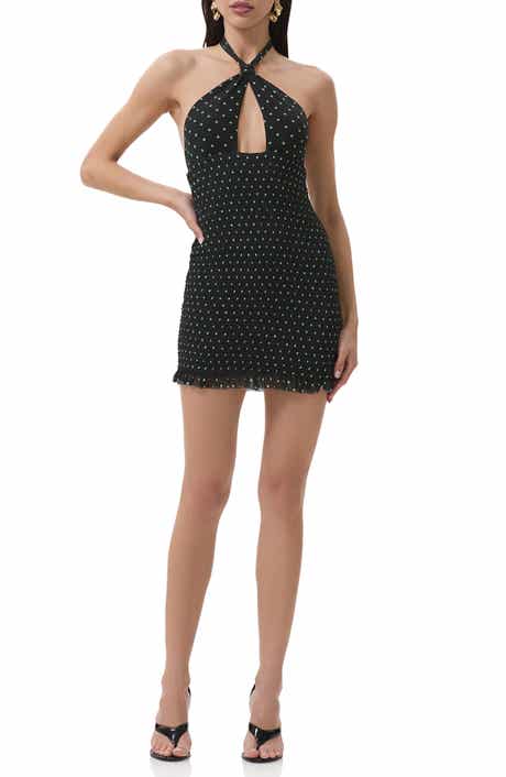 AFRM Amherst Smocked Halter Minidress