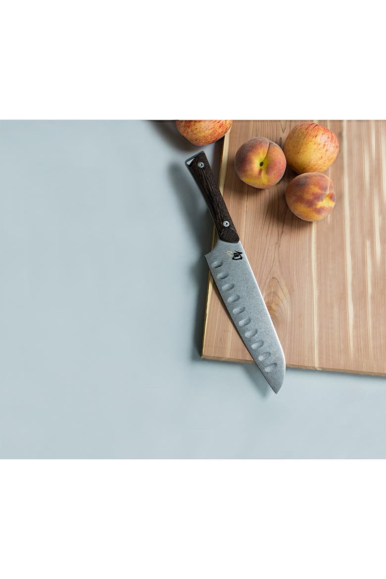 Kanso Hollow-Ground 7" Santoku Knife, Alternate, color, METALLIC