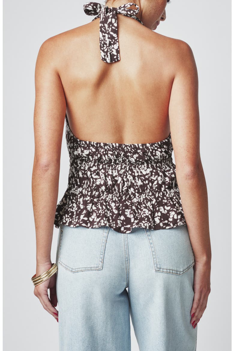 Tie Front Halter Top, Alternate, color, PONY