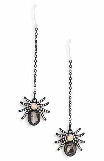 Spider Linear Drop Earrings