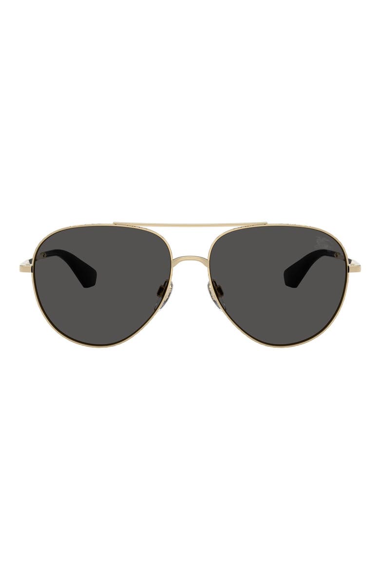 59mm Pilot Sunglasses, Main, color, LIGHT GOLD / DARK GREY