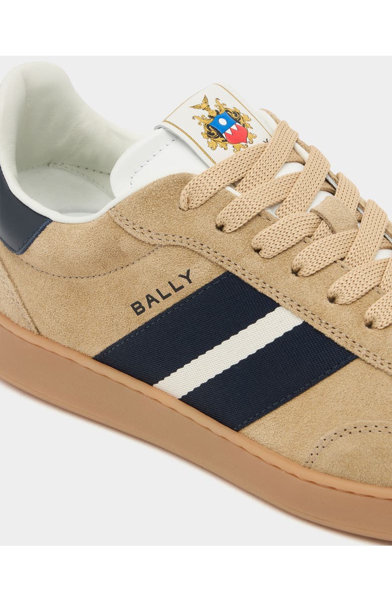 Bally Retro Crest Sneaker in Suede, Alternate, color, Brown