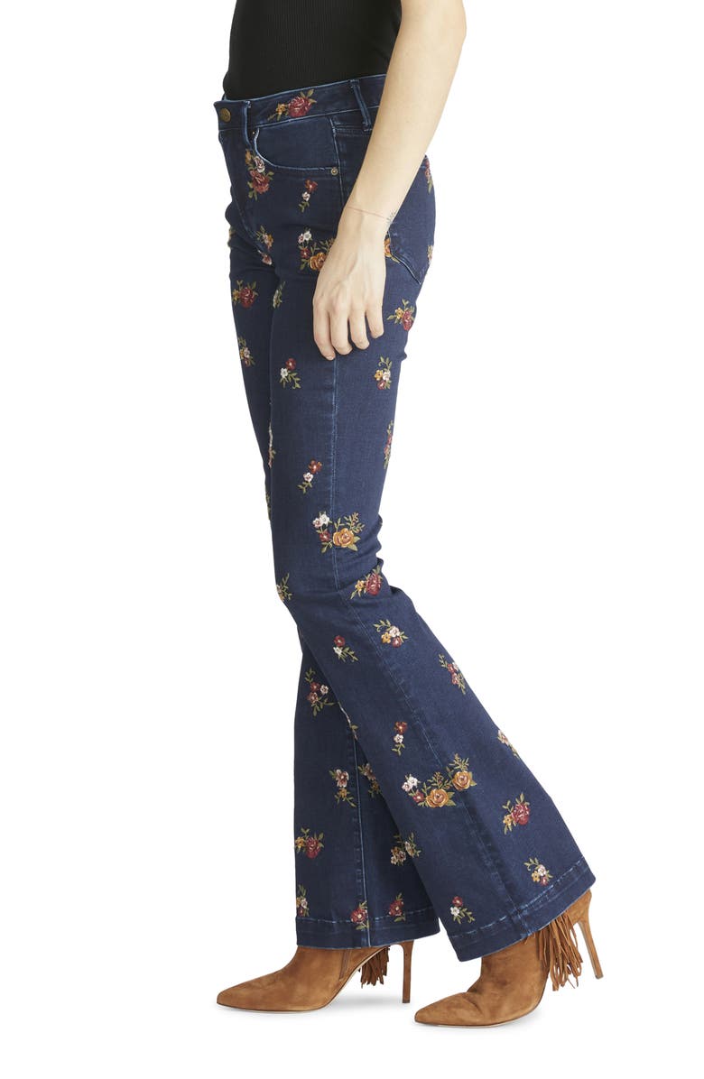 Driftwood Wyatt Floral Embroidered Bootcut Jeans, Alternate, color,