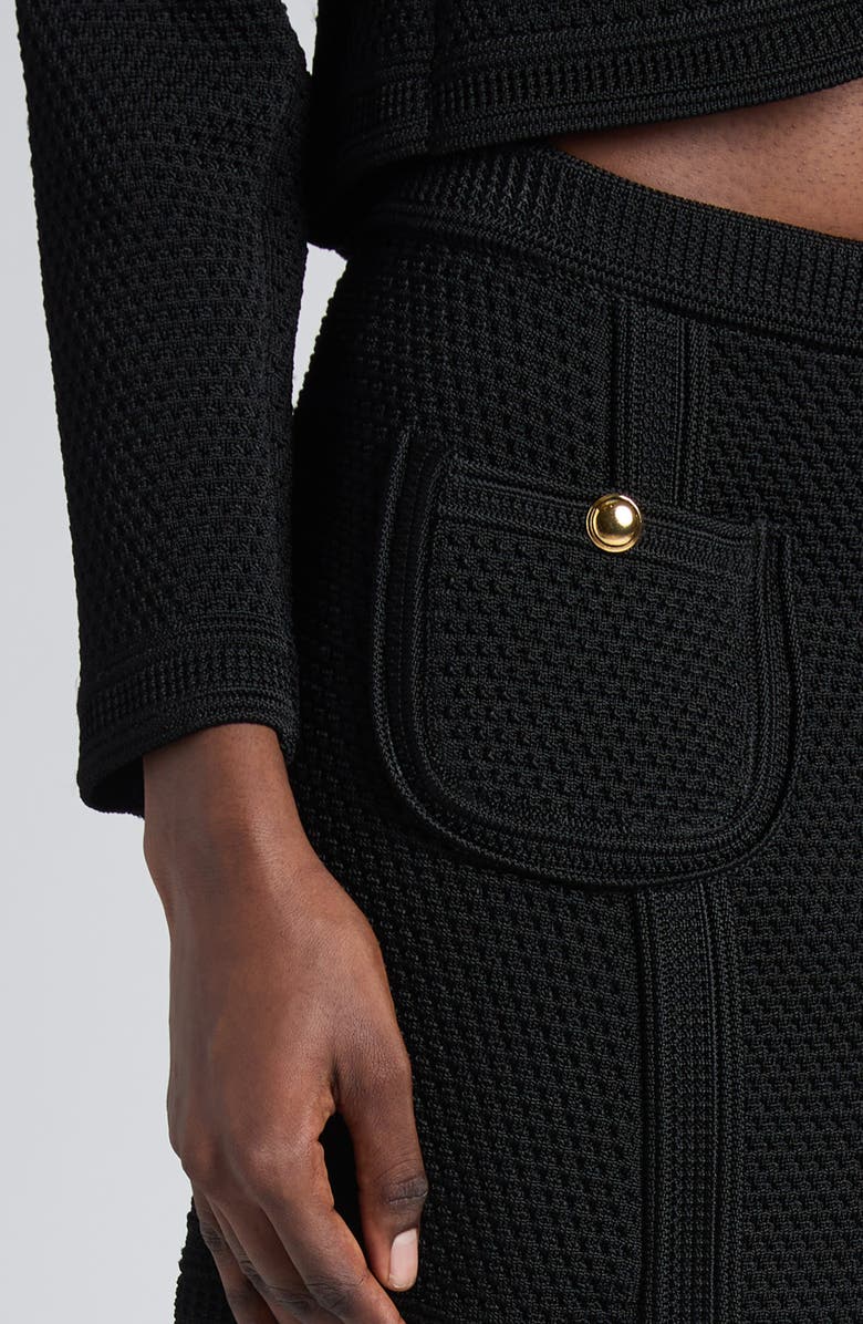 TOM FORD Compact Knit Miniskirt, Alternate, color, Black