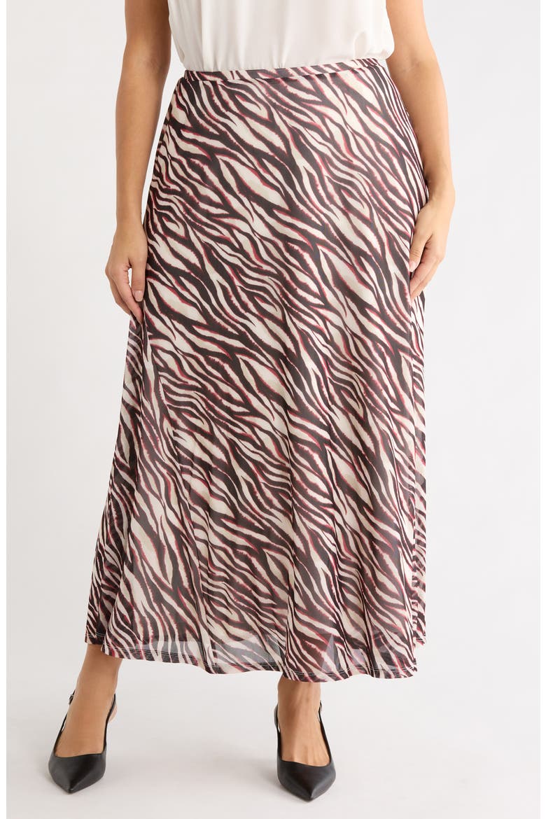 Belle Seam Maxi Skirt, Main, color, PARCHMENT/ CHERRY
