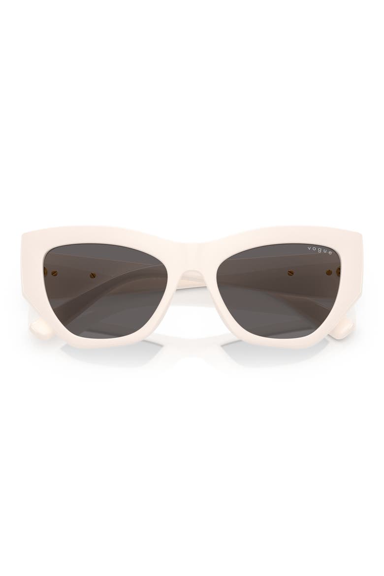 53mm Irregular Sunglasses, Main, color, BLACK WHITE