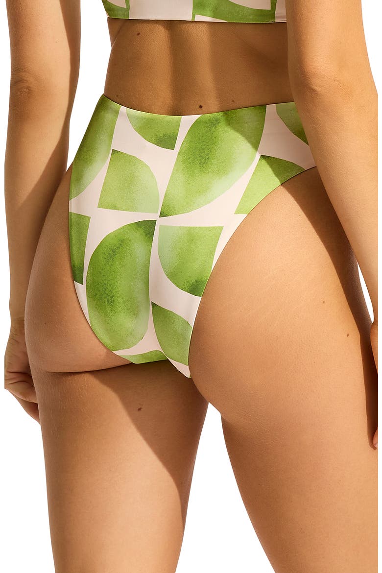 High Waist Bikini Bottoms, Alternate, color, SAGE