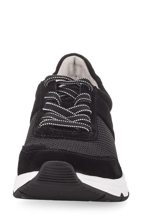 Gabor 63.334 Mixed Media Sneaker In Black