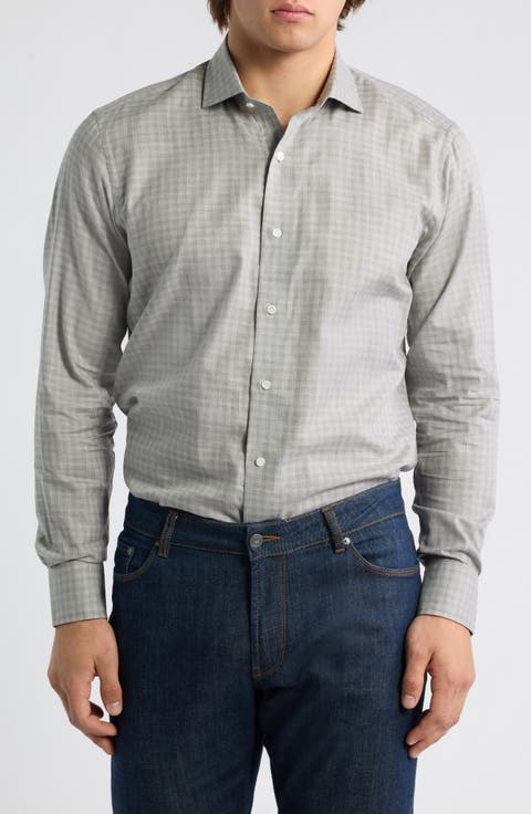 Felix Plaid Long Sleeve Cotton Sport Shirt