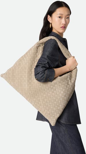 Bottega Veneta Large Hop Intrecciato Suede Hobo Bag | Nordstrom