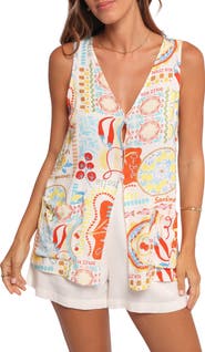 Petal & Pup Ariala Cucina Print Sleeveless Tunic
