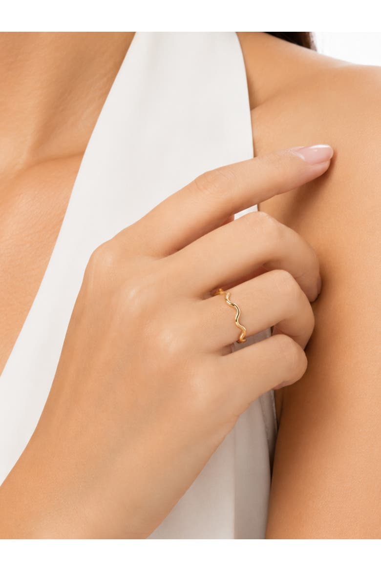 Wavy Ring in 14K Gold, Alternate, color, Gold