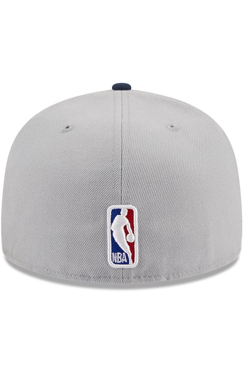 New Era Men's New Era Gray/Navy Memphis Grizzlies Tip-Off Two-Tone 59FIFTY Fitted Hat, Alternate, color, 