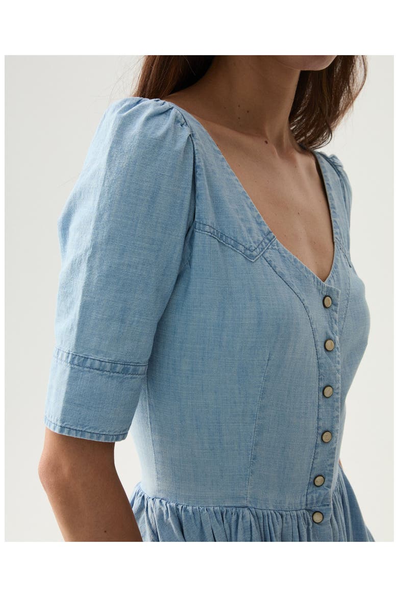 Chambray Dress, Alternate, color, Bleach Wash