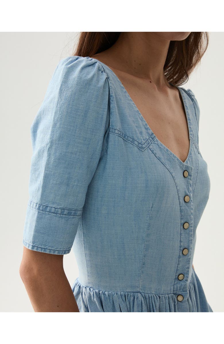 Fortela Chambray Dress, Alternate, color, Bleach Wash