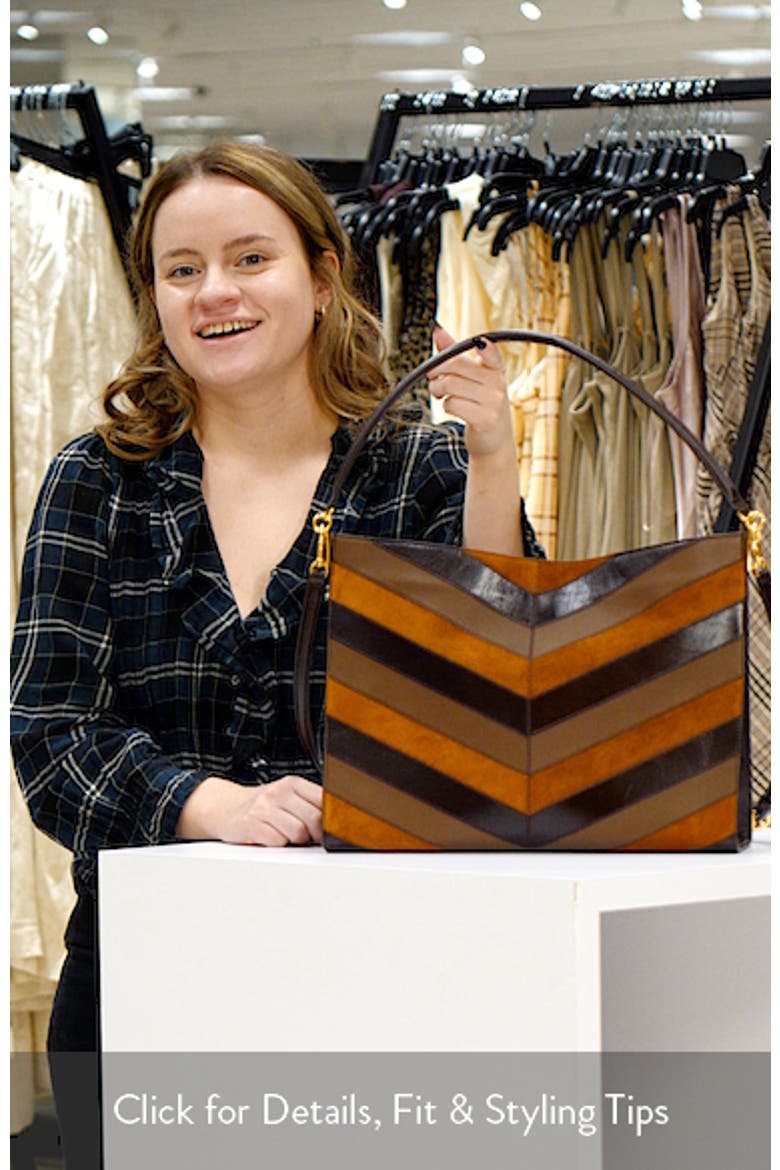 Vida Chevron Leather Shoulder Bag video
