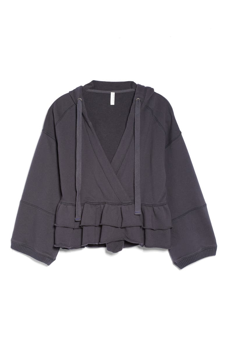 FP Movement by Free People Free People FP Movement Side Swept Ruffle French Terry Hoodie, Alternate, color,