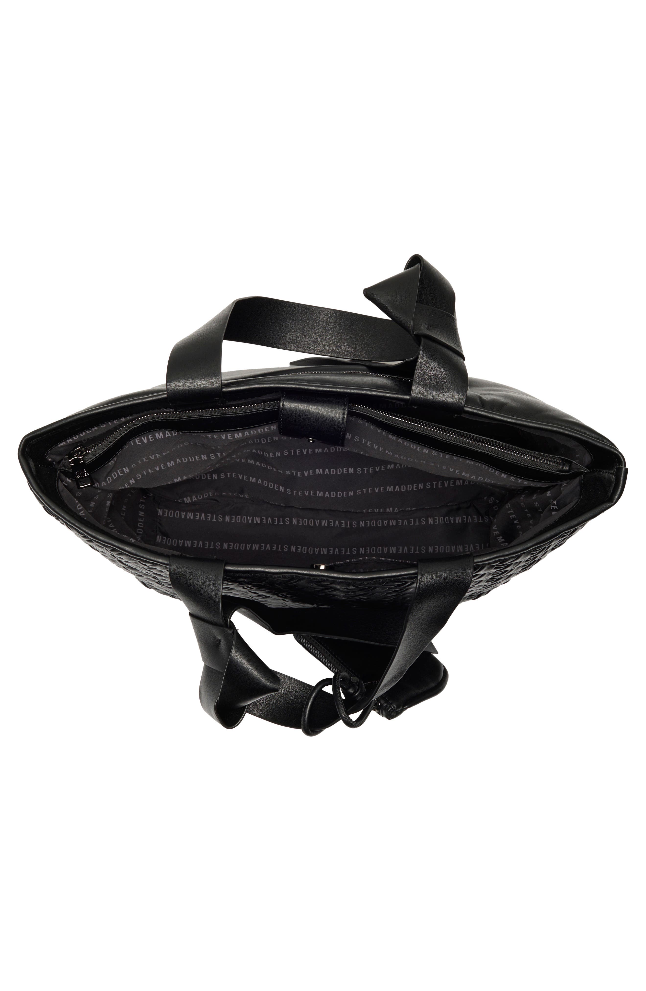 Steve Madden Bmiro Woven Tote Bag, Alternate, color, Black