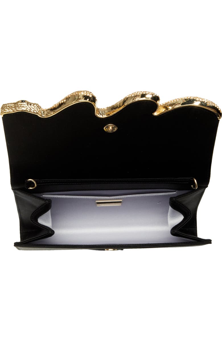 JUDITH LEIBER COUTURE Fizzoni Serpent Satin Clutch, Alternate, color,