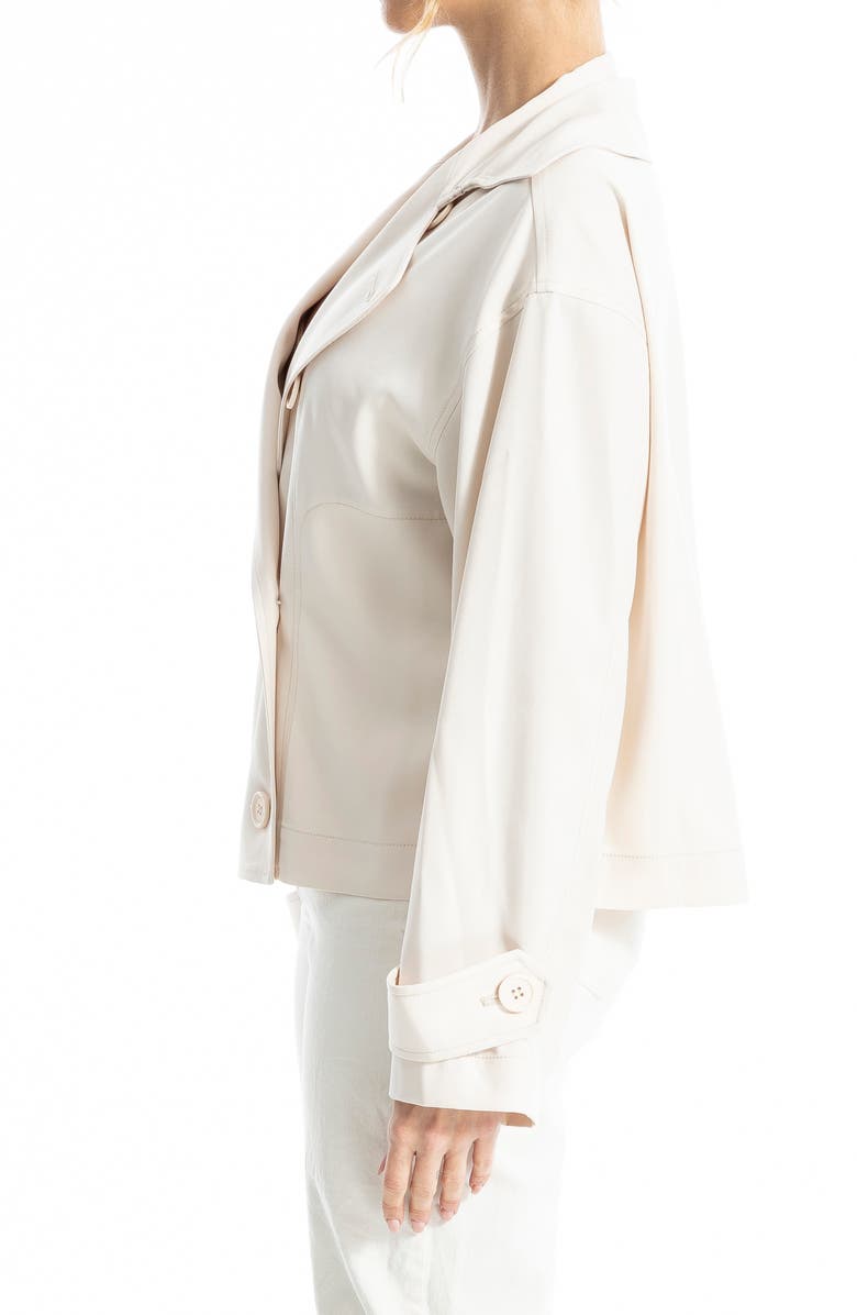 MAX STUDIO Twill Double Breasted Jacket, Alternate, color, New Ivory
