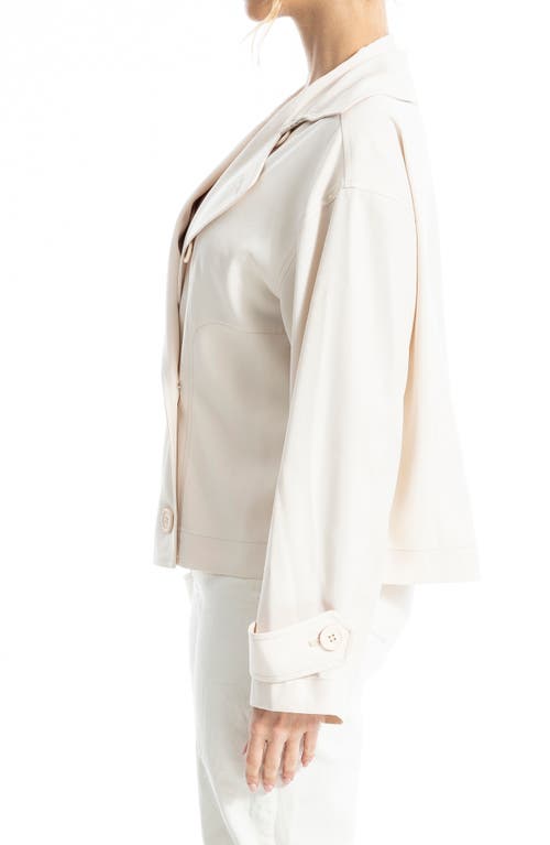 Max Studio Twill Double Breasted Jacket In White