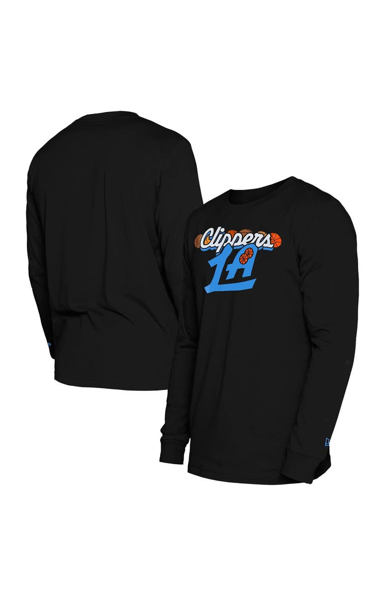 New Era Men's New Era  Black LA Clippers 2024/25 City Edition Long Sleeve T-Shirt, Alternate, color, 