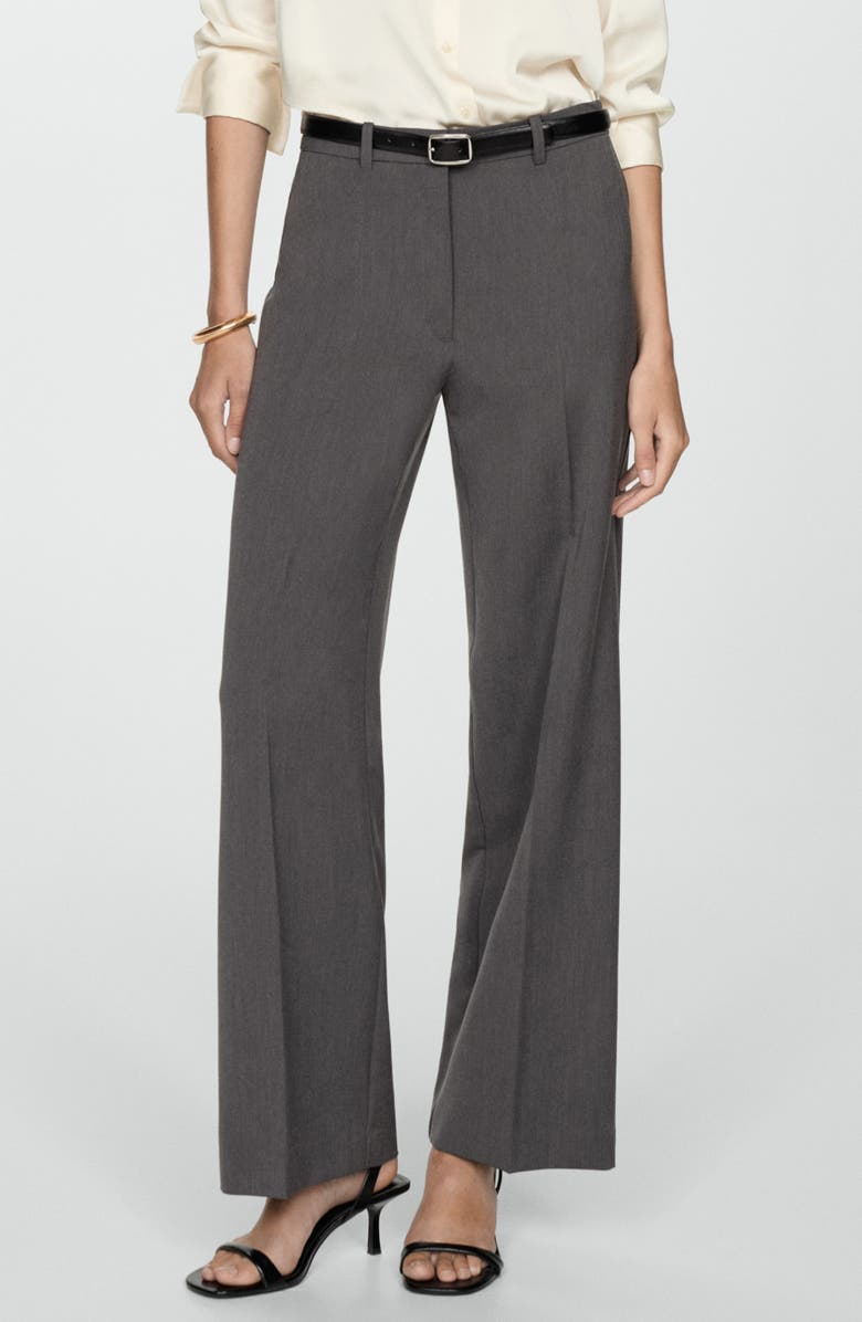 MANGO Pleat Front Straight Leg Pants, Main, color,