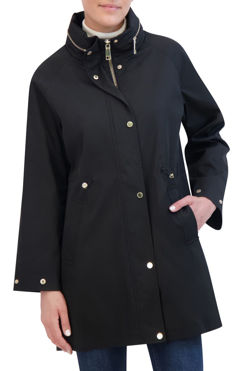 Rebecca Minkoff Oversize Water Repellent Hooded Rain Jacket, Main, color, 