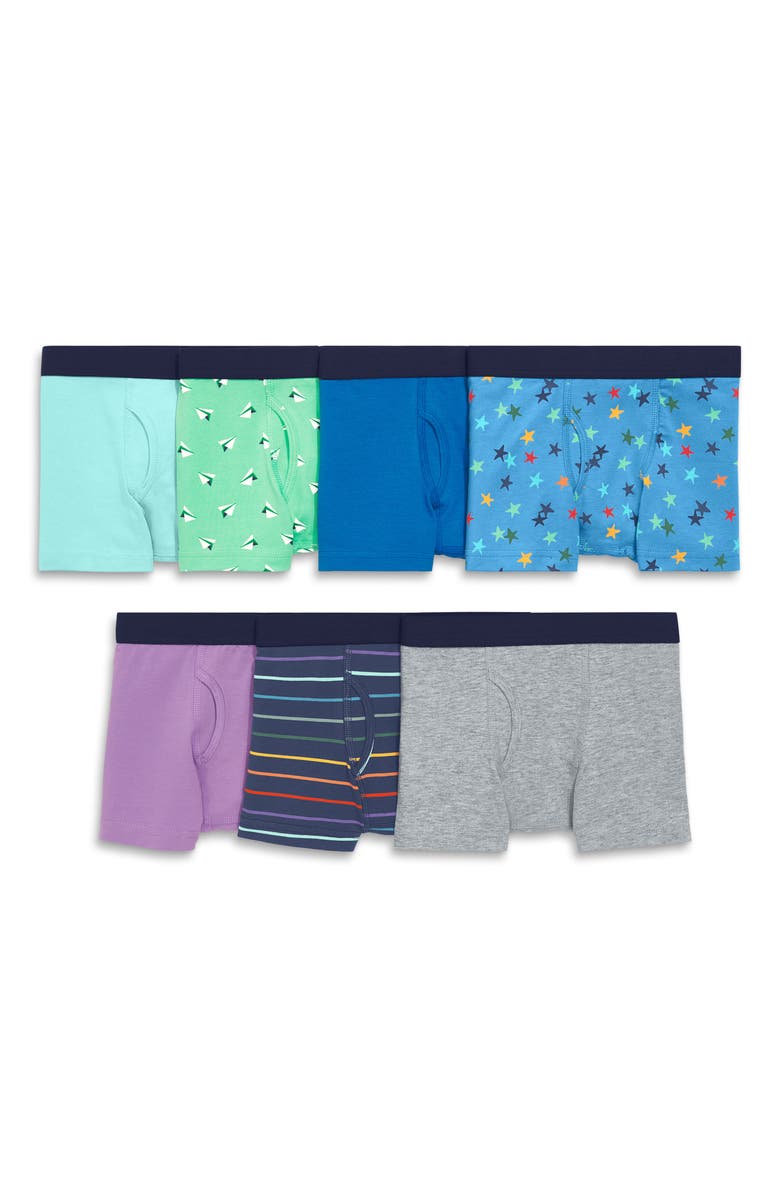 Primary Boxer 7-Pack In Warm Mix, Main, color, 