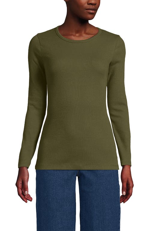 Lands' End Cotton Rib T-shirt In Green