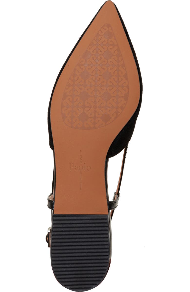 Linea Paolo Cammy Slingback Pointed Toe Flat, Alternate, color, Black Ii