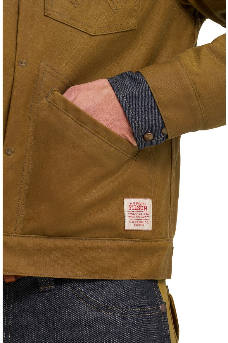 Filson X Wrangler Adventure Waxed Cotton Duck Canvas Jacket, Alternate, color, TAN