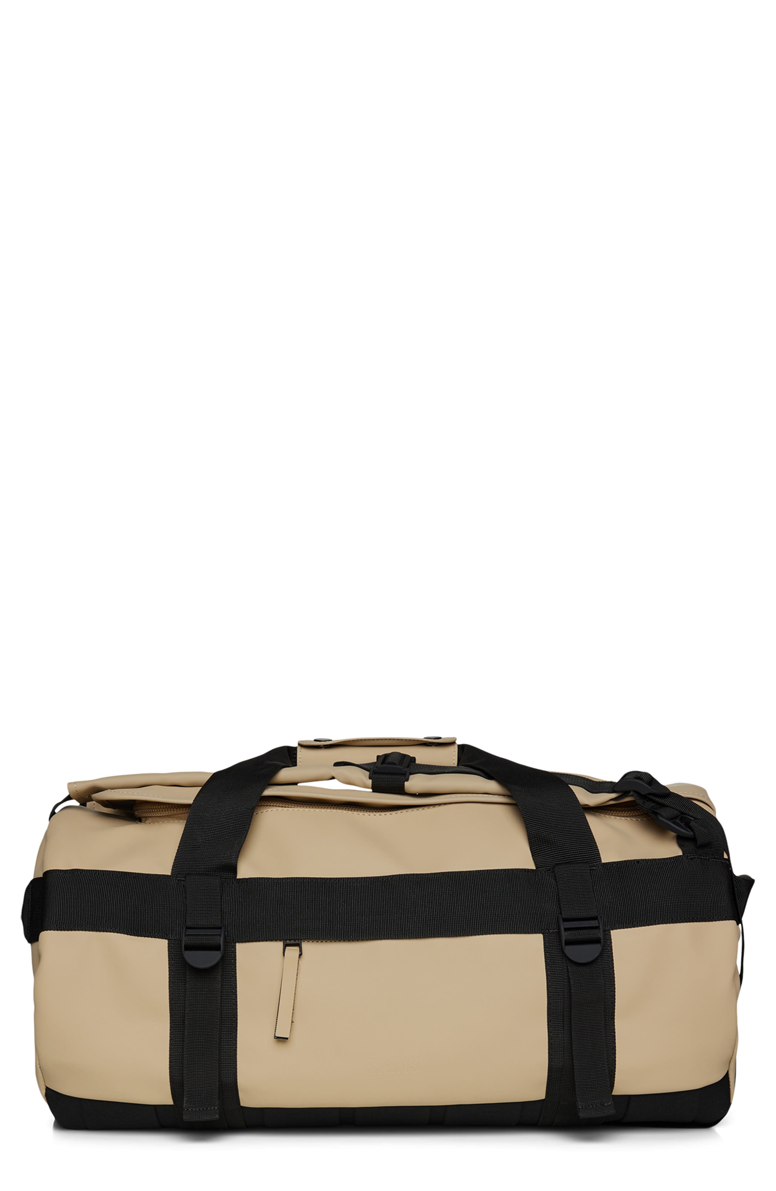 Rains Texel Small Waterproof Duffle Backpack, Main, color, 