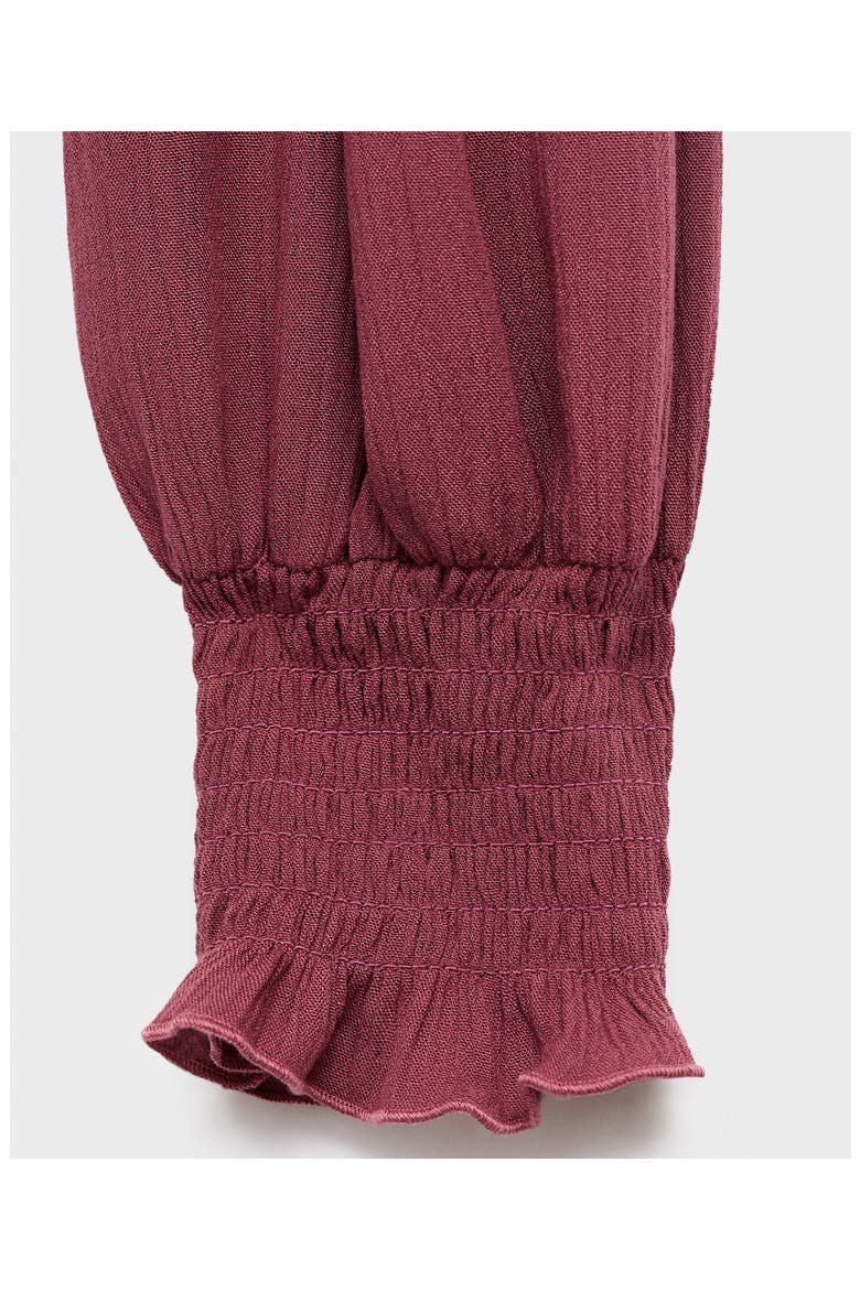 Smocked Flowy Top, Alternate, color, MAROON